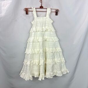 Roa & Jane ruched white dress size 3-4